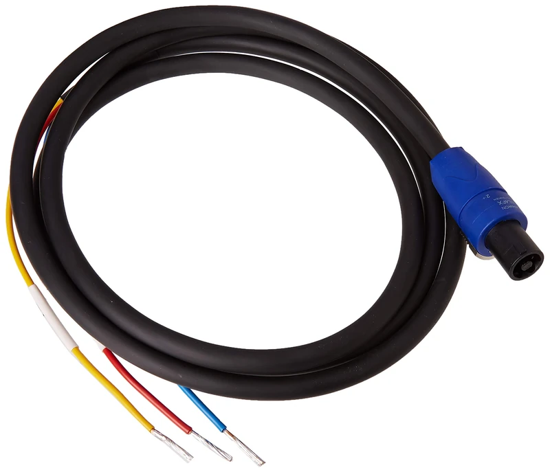 REL/MJ Acoustics 3 Wire Sub Speaker Cable Neutrik Speakon to Bare end Subwoofer (2 m), NL4FX-VDSPBK4250200-BARE.END_REL