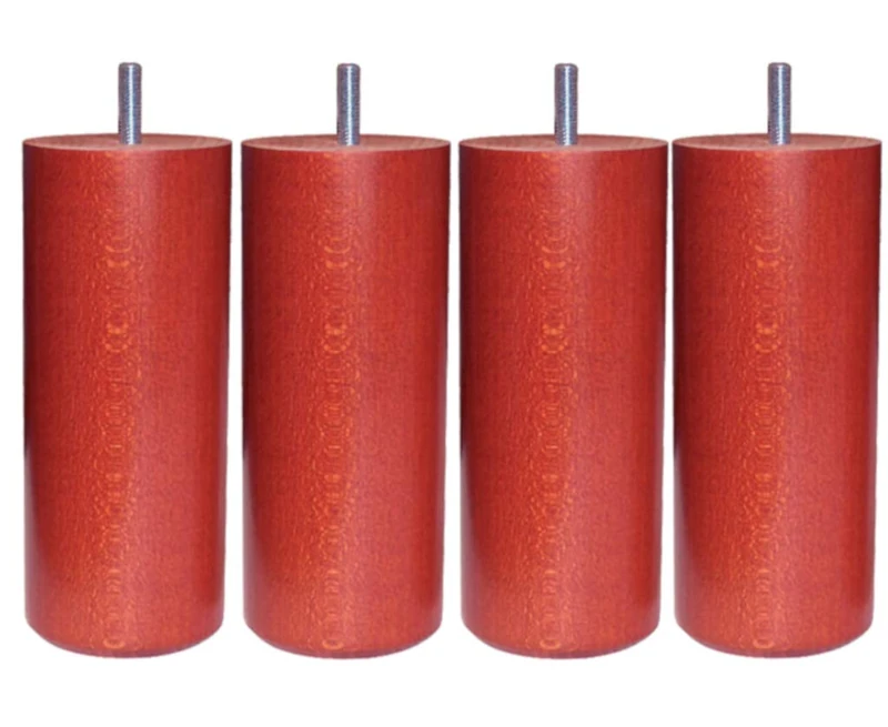 Margot – Chameleon Cylinder Base 7 X 7 X 33 cm Pack of 4, Wood, Teinte merisier, 7 x 7 x 33 cm