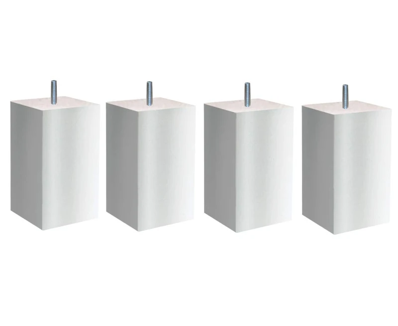Margot – Douceur SCANDINAVE Pacha Base 9 x 9 x 20 cm Pack of 4, Wood, white, 9 x 9 x 20 cm