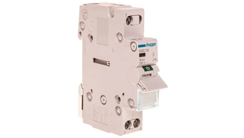 Hager SBB116 Modular Switch, 1 Pole, 16 A