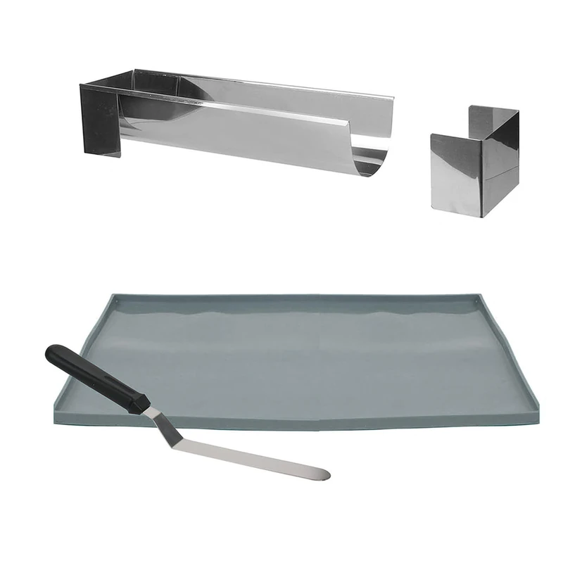 Lily cook KDO8594 Christmas Log Mould Genoise Spatula Metal Silver Blue PP, 37 x 27 x 1 cm