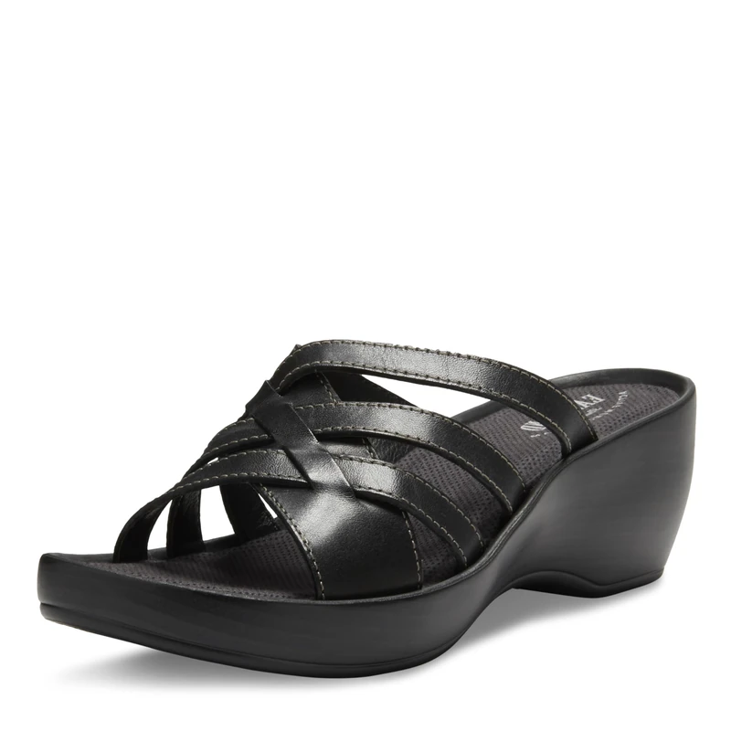 Eastland Women's Poppy Slide Sandal, Black, 8 UK