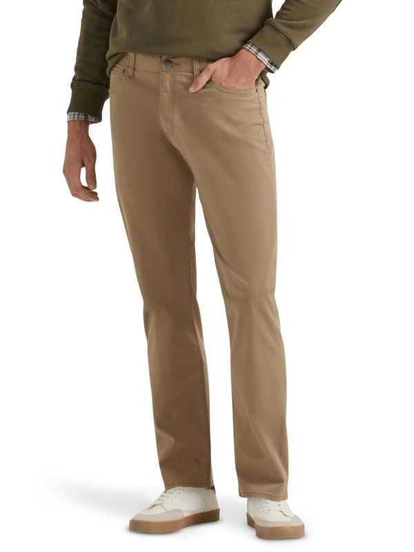 Lee Men's Modern Series Extreme Motion Straight Fit Tapered Leg Jean Jeans, Cougar, 42W / 34L