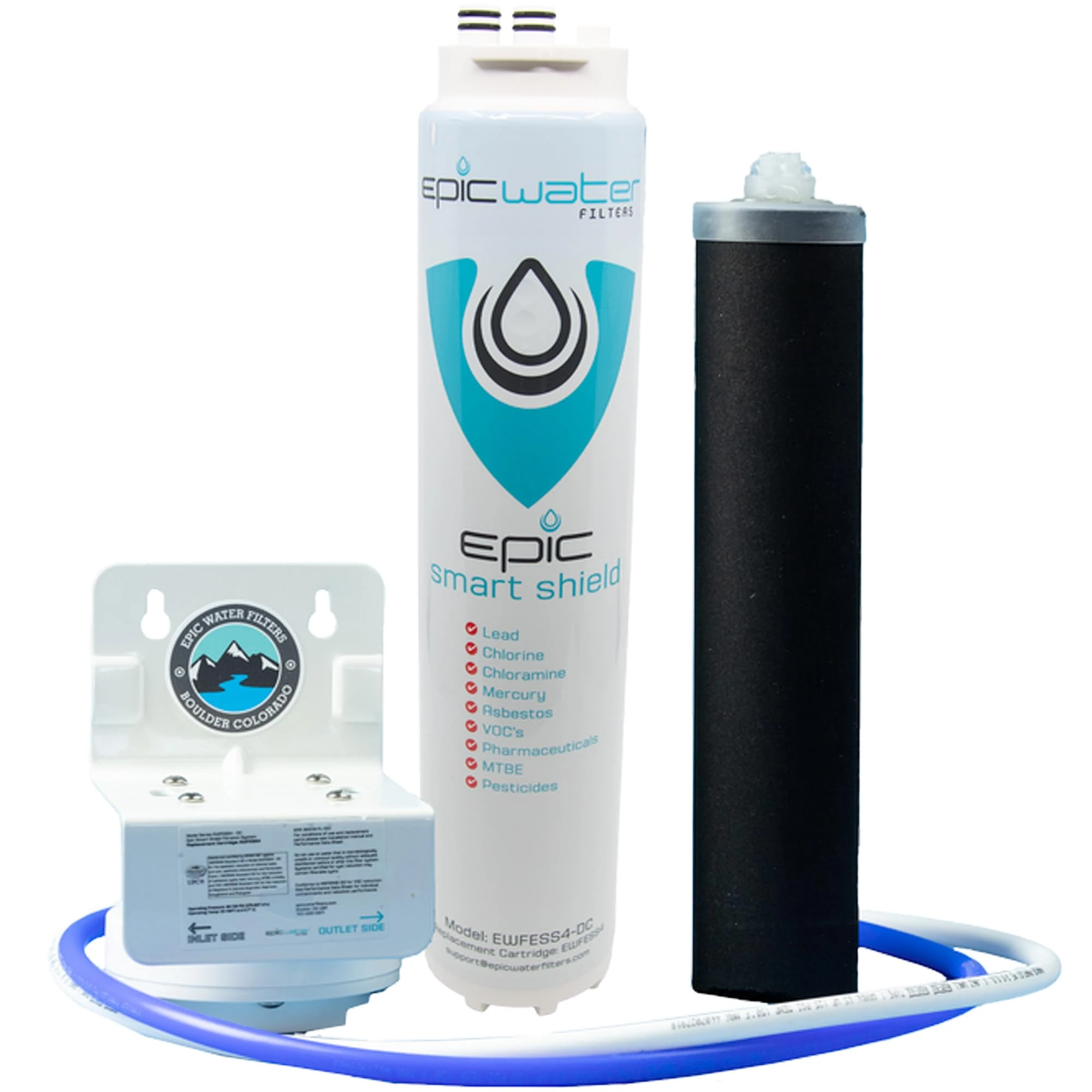 Epic Smart Shield. Under Sink Water Filter, Inline NSF 53 Water Filter. Direct Connect DIY Install For Under Sink. USA Made Tap Water Filtration System. Zero Water Wasted