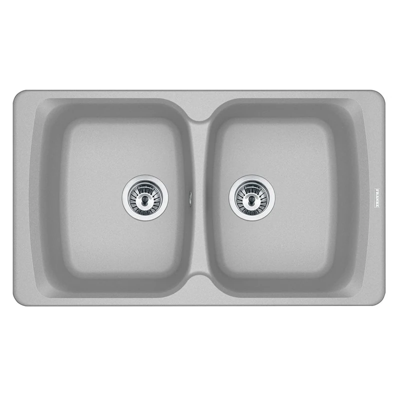 Franke 114.0498.073 Granite Kitchen Sink with a Double Bowl, Stone Grey