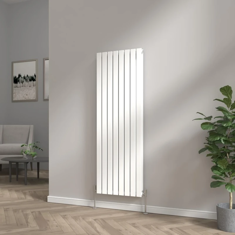 NRG 1600 x 544mm Bathroom Vertical Radiator Gloss White Double Flat Panel Tall Upright Central Heating Rad