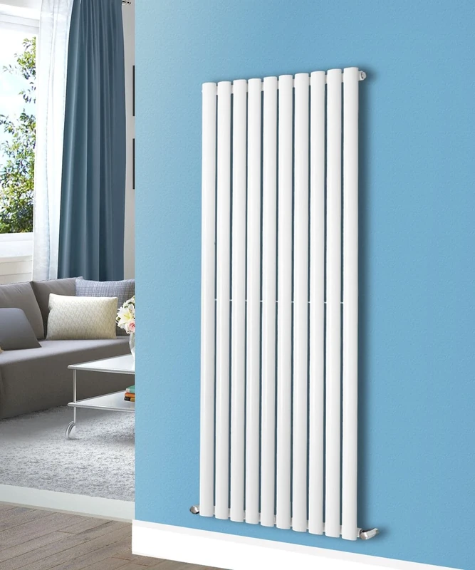NRG Premium White 1600mm x 590mm Radiator | Oval Column Single Panel Designer Central Heating Radiators UK