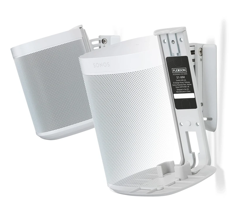 Flexson Wall Mounts for Sonos One, One SL and Play:1 - White (Pair)