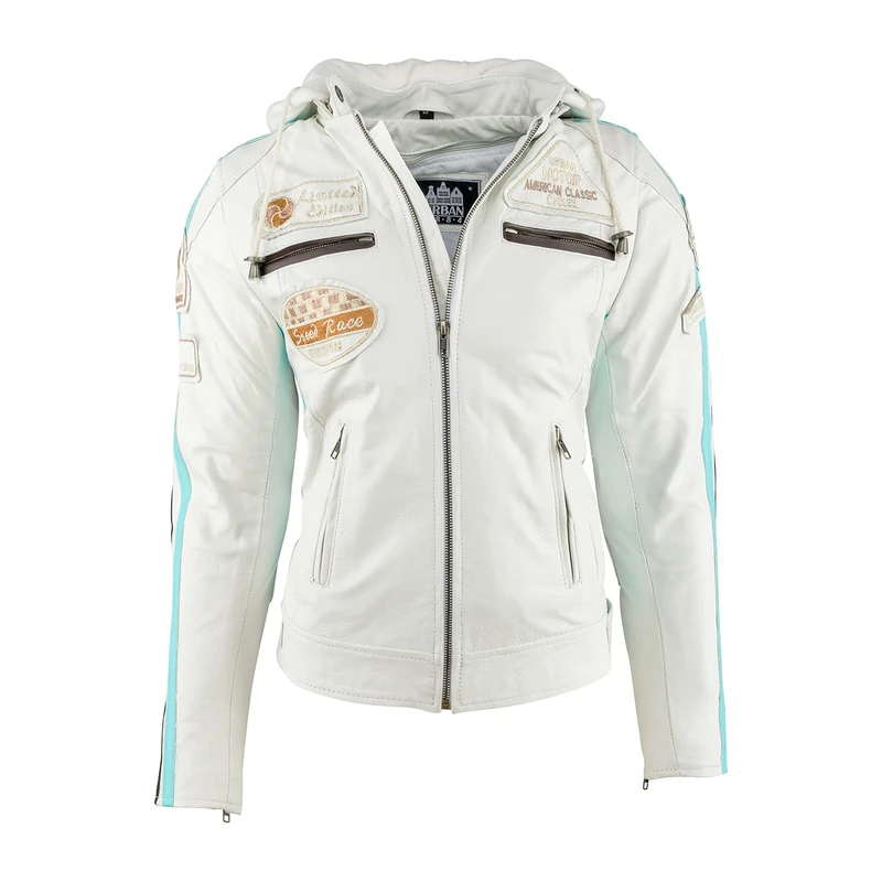 Women's motorcycle jacket with protectors