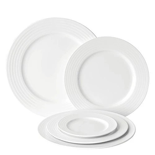 Utopia Anton Black Fine China, Z04022-000000-B01006, Edge Winged Plate 10.25" (26cm) (Box of 6)