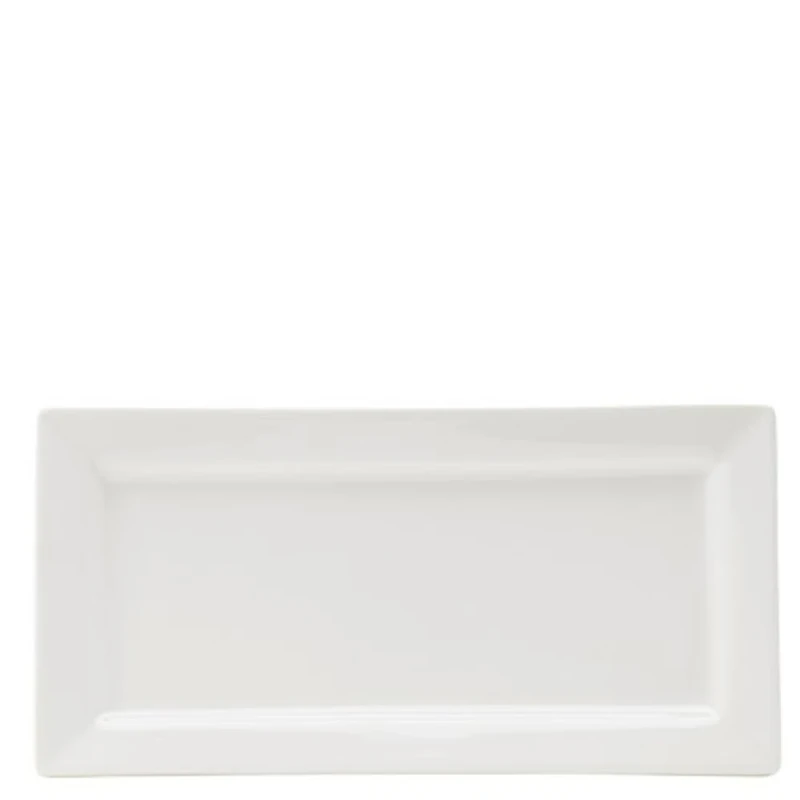 Utopia Anton Black Fine China, Z03029-000000-B01006, Matrix Rectangular Plate 9.5 x 4.5" (24 x 12cm) (Box of 6)