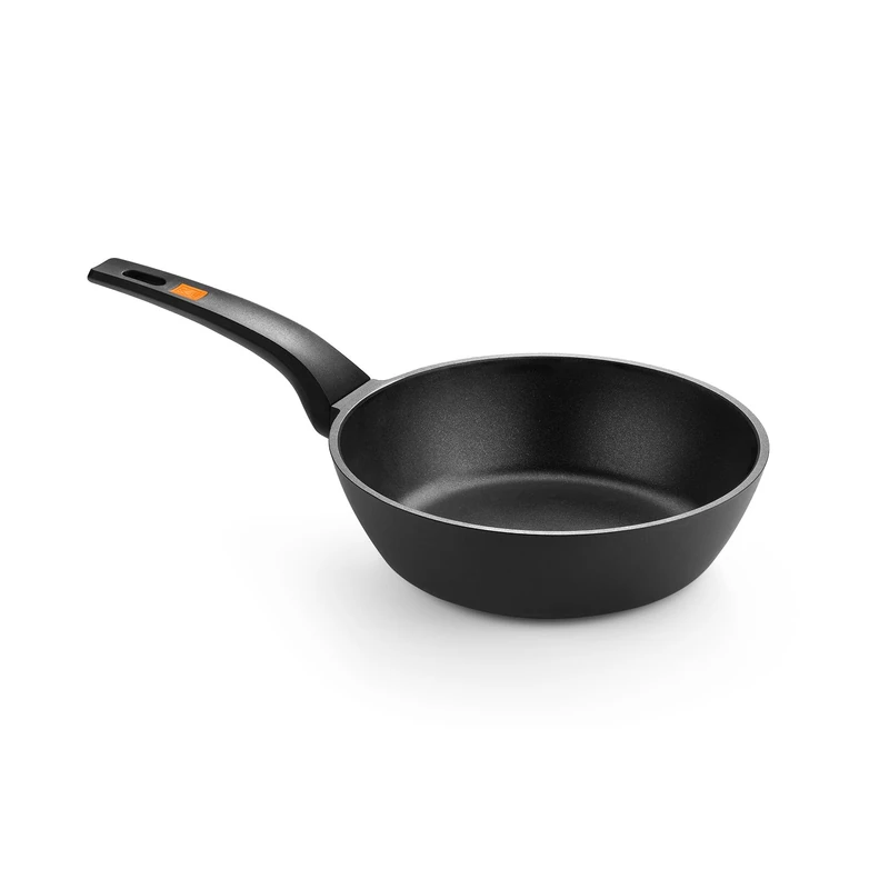Bra Efficient Cast Aluminium Non Stick Frying Pan (24cm). Deep Nonstick Frying Pan for Induction Hob & Other Heat Sources. 100% Recycled Aluminium Non Stick Induction Hob with PFOA-Free Coating.