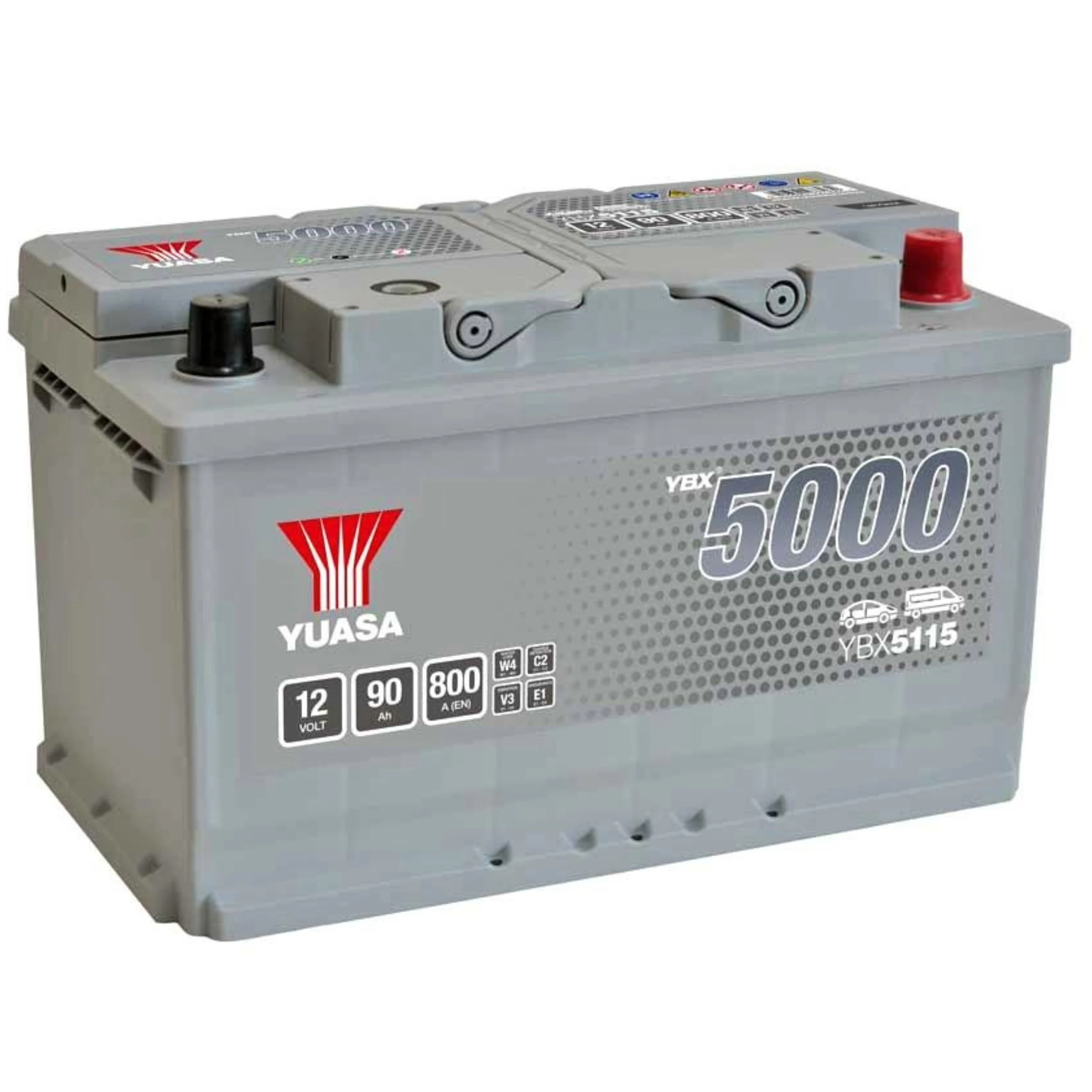 Yuasa YBX5115 12V 90Ah 800CCA Silver Sealed Maintenance Free High Performance Car Battery