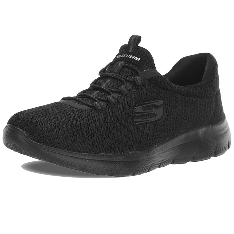 Skechers Womens Summits Top Player Sneaker - Black Mesh - 8 UK
