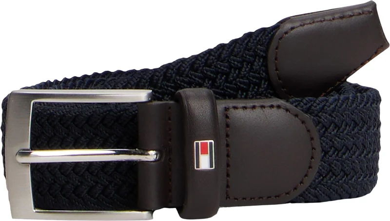 Tommy Hilfiger Men's New Adan Belt 3.5cm Belt, Blue, 85