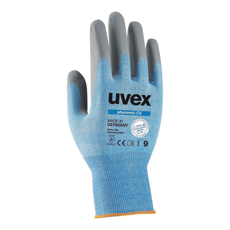 Uvex RUVEX-NOMICC5_10 Protective Gloves, Blue-Grey, 10 Size, Pack of 10