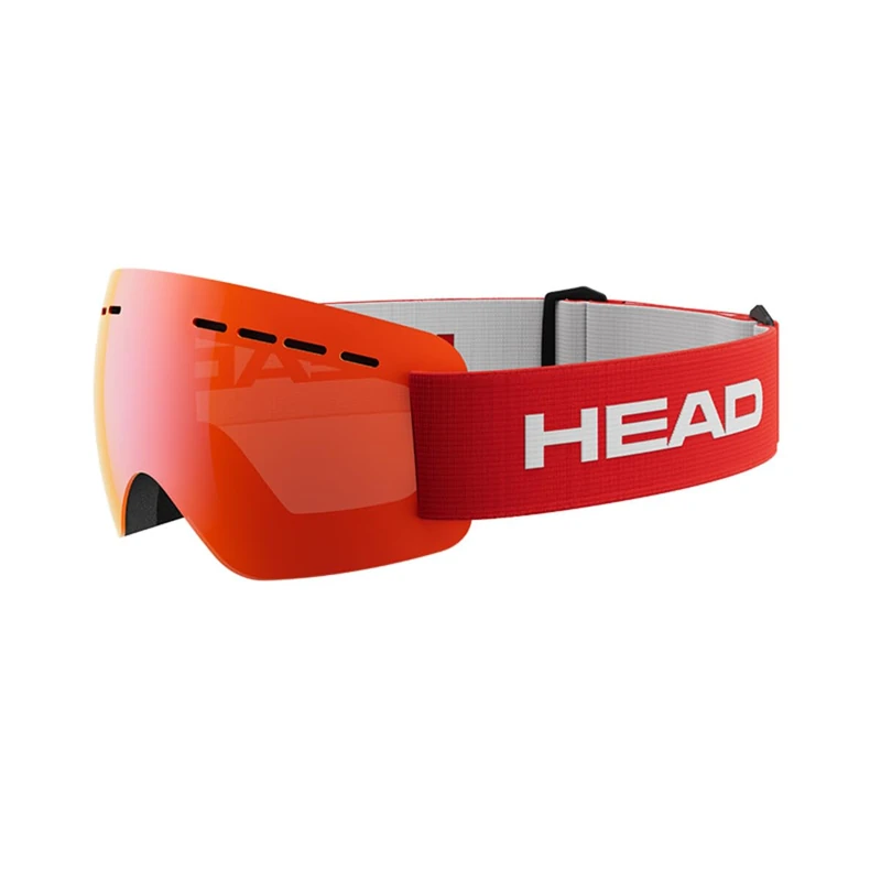 HEAD SOLAR FMR Unisex Adult Ski and Snowboard Goggles - Red