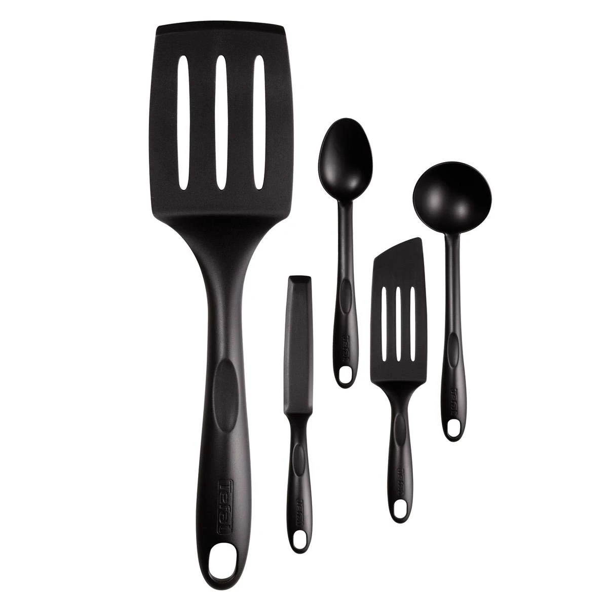 Tefal Kitchen Utensil Set, 6-Piece, Plastic with Fibreglass, Non-stick, Heat Resistant, Dishwasher Safe, Ideal for Coated Pans