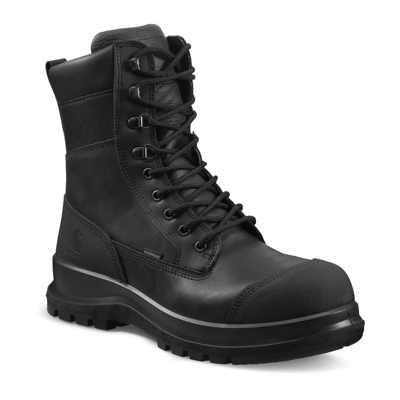 Carhartt Men's Detroit Rugged Flex® Waterproof S3 8 Inch Safety Boot, Black, 44
