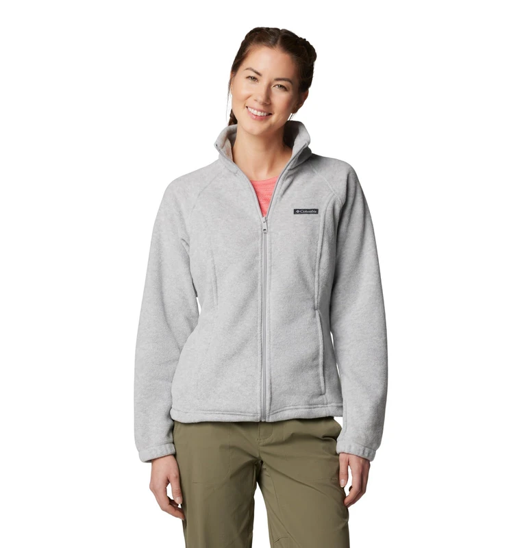 Columbia Women's Benton Springs Full Zip Full Zip Fleece Jacket, Cirrus Grey Heather, Size XS
