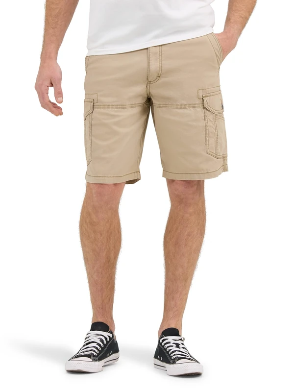Lee Men's Extreme Motion Swope Cargo Short, Caramel, 32
