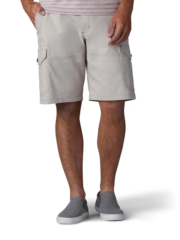 Lee Men's Extreme Motion Swope Cargo Short, Stone, 36