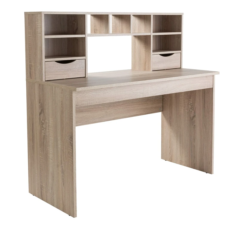 Alphason,AW2120,Albion Light Oak Desk with Hutch,Light Oak,1000x1000x570mm