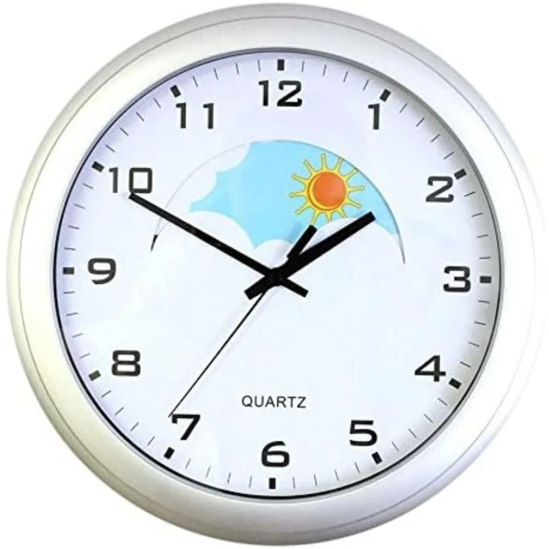 NRS Healthcare Day and Night Graphics Analogue Wall Clock (Eligible for VAT Relief in The UK)