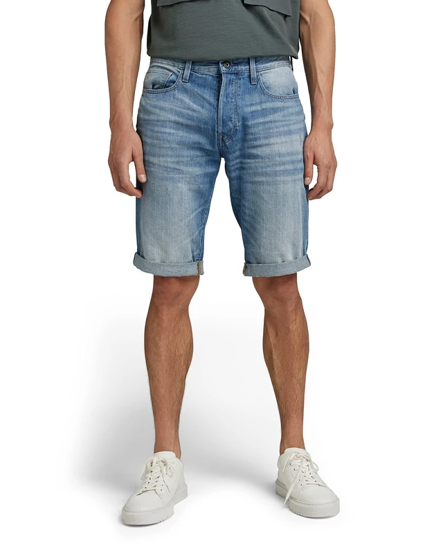 G-Star Men's 3301 Denim Shorts, Blue (lt aged D07432-8973-424), 32