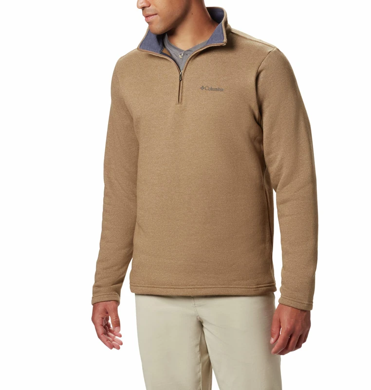 Columbia Men's Great Hart Mountain III Half Zip, Delta Heather, XXL - Image 1
