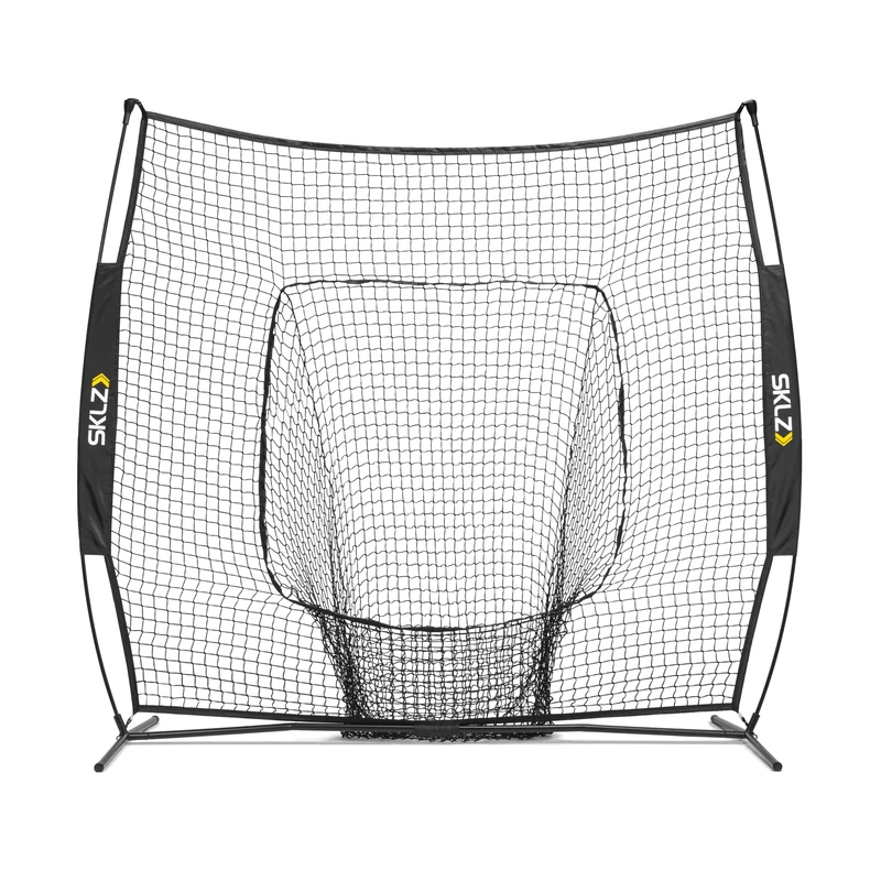 SKLZ Portable Baseball and Softball Hitting Net with Vault, Black, 7 x 7 feet