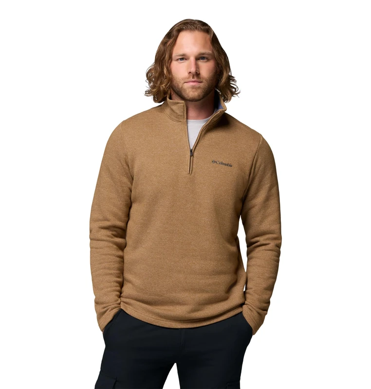 Columbia Men's Hart Mountain III Big & Tall Half Zip Pullover Sweater, Delta Heather, 4X