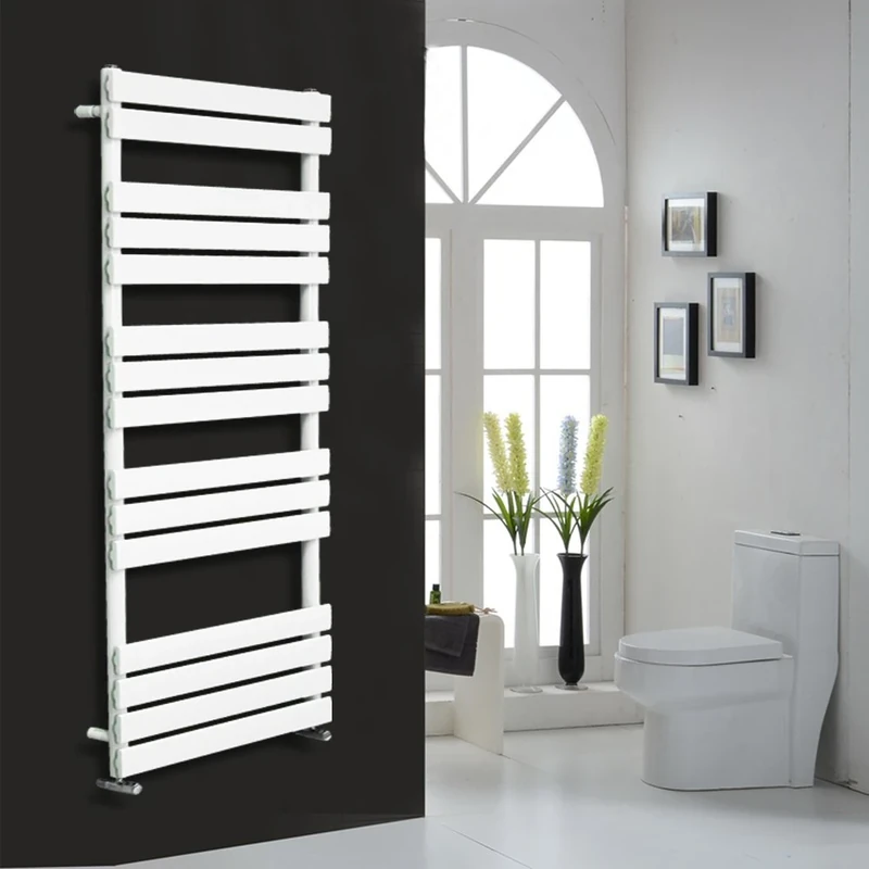 NRG Contemporary Flat Panel Bathroom Heated Towel Rail Radiator Rad Warmer for Living Room and Kitchen - 1600 x 600 Gloss White