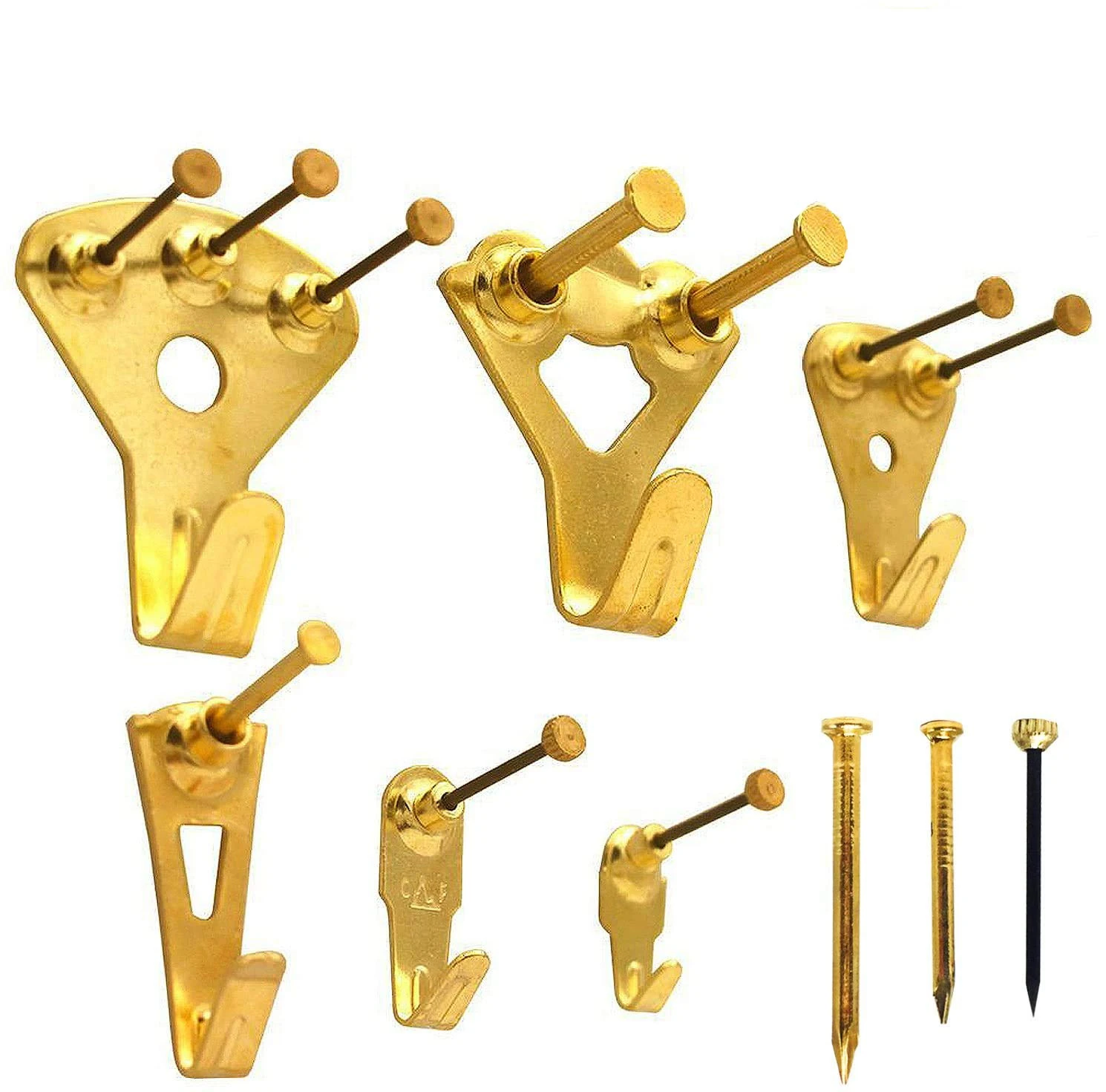 Northern Brothers Picture Hooks - Heavy Duty Picture Hanging Kit Picture Frame Hangers with Nails for Walls (130 Pieces)