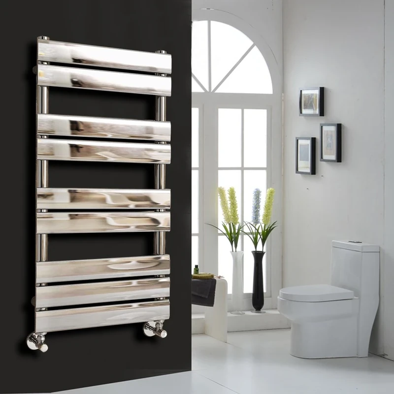 NRG Contemporary Flat Panel Bathroom Heated Towel Rail Radiator Rad Warmer for Living Room and Kitchen - 1000 x 450 Chrome