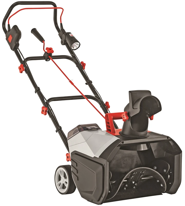 AL-KO ST 4048 Battery-Powered Snow Blower 48 cm Clearing Width 20 cm Retractable Height for Areas up to 200 m² Foldable Bar Adjustable Ejection Channel Includes LED Headlight