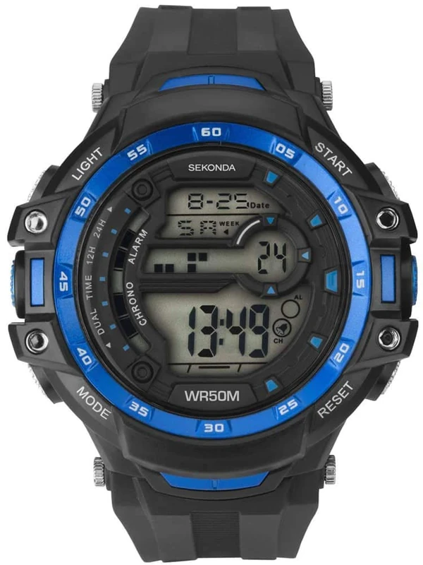 SEKONDA Unisex Adult Digital Watch with Plastic Strap 1520E.05