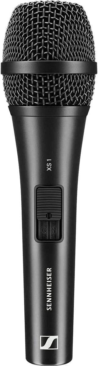 Sennheiser XS 1 Dynamic Cardioid Vocal Microphone | Microphone Clamp & Transport Bag Included | For Singers, Presenters & Entertainers | Black (507487)