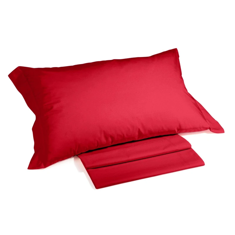 Caleffi - Plain Cotton 100% Cotton Single Color Single Red Bedding Set