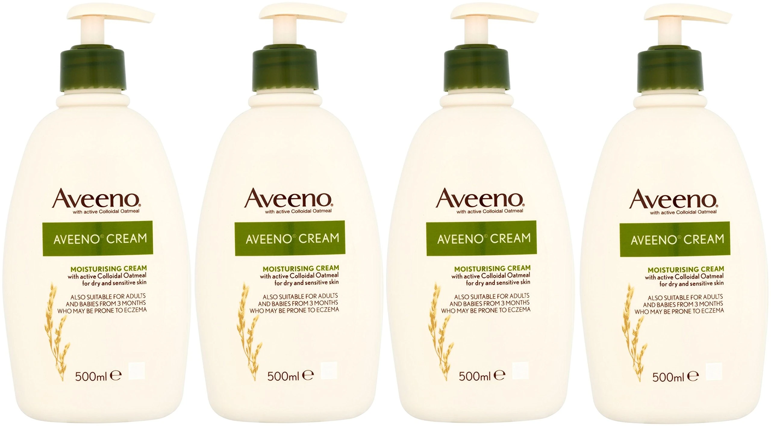 Aveeno Moisturising Cream 500ml - Pack of 4