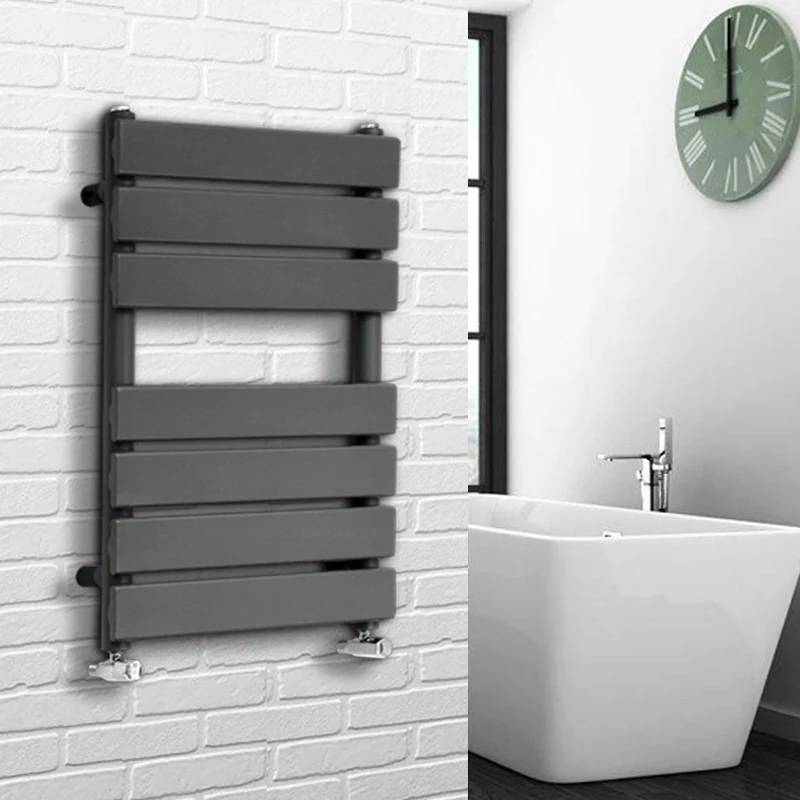 NRG 650 x 500 mm Anthracite Flat Panel Heated Towel Rail Bathroom Radiator