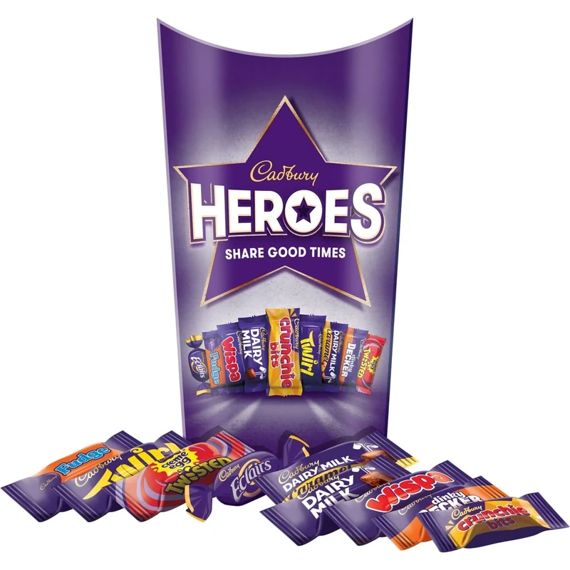 Cadbury Heroes Chocolate Carton, Assorted Miniature Chocolate, The Perfect Valentines Day Gift, 290 g (Pack of 1)