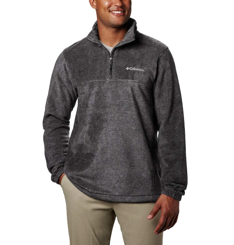 Columbia Men's Steens Mountain Half Zip Fleece Jacket, Charcoal Heather, 4X