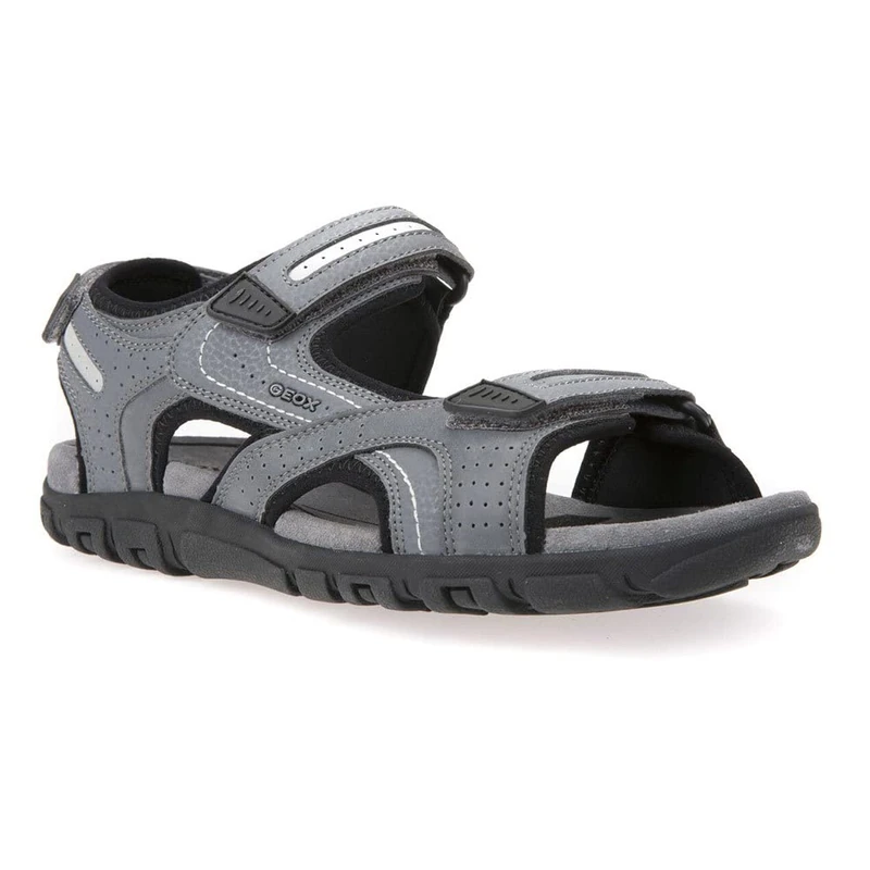 Geox Mens Uomo Strada Sandals, Stone Lt Grey, 10 UK