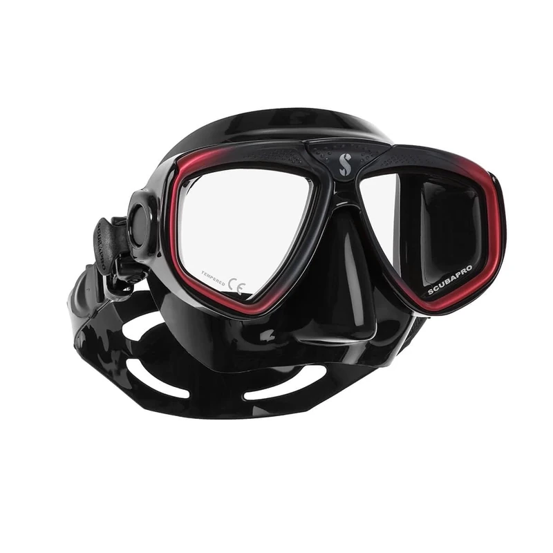 Scubapro Zoom Mask Black/Red Cold Water Diving Regulator Kit Unisex-Adult, Black/Red, Standard Size
