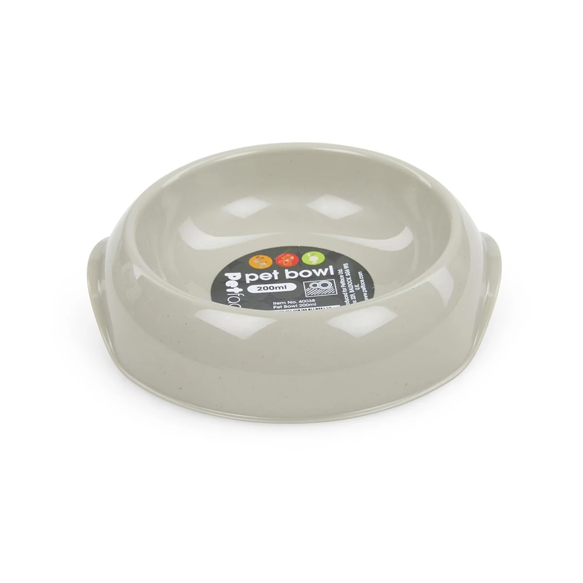 Petface Cat Feeding Bowl, Blue/Grey 200 ml Capacity L14.7 x W14.7 x H3.4 cm (Only One Supplied)