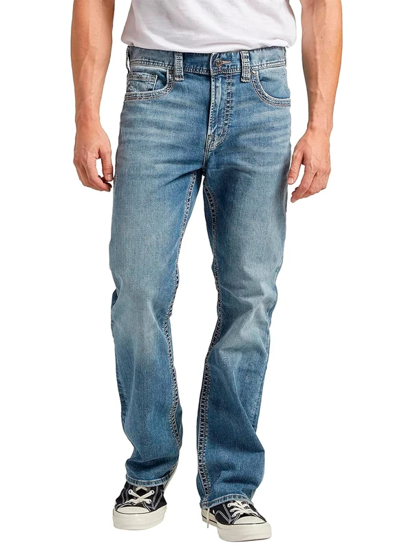 Silver Jeans Co. Men's Craig Easy Fit Bootcut Jean, Light Marble Indigo, 30W x 30L