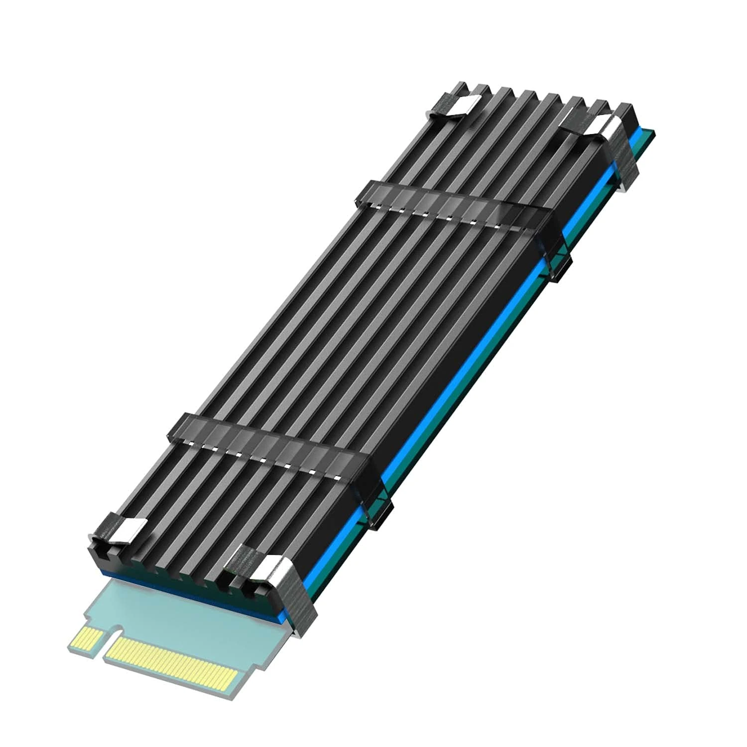 GLOTRENDS M.2 Heatsink for 2280 M.2 SSD, Fit for PC/PS5/PS5 Slim Installation,22x70x3mm Aluminum Body, Including Thermal Pad