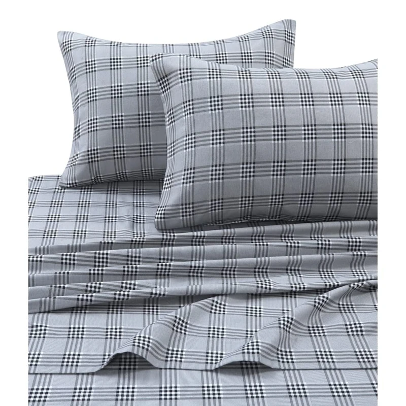 Tribeca Living SAVA200SHEETTWX Flannel Deep Pocket Sheet Set, Twin XL, Savannah Plaid Multi