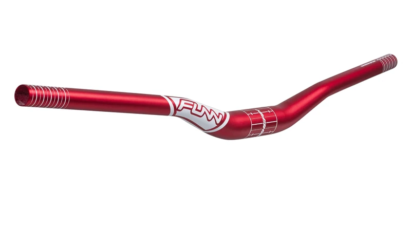 Funn Kingpin Mountain Bike Handlebar with Bar Clamp 35mm and Width 785mm, Tough and Lightweight Alloy Riser Handlebar for MTB, BMX and Road Bike, Rise 30mm MTB Handlebar (Red)